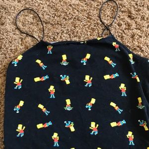 bart simpson black tank top